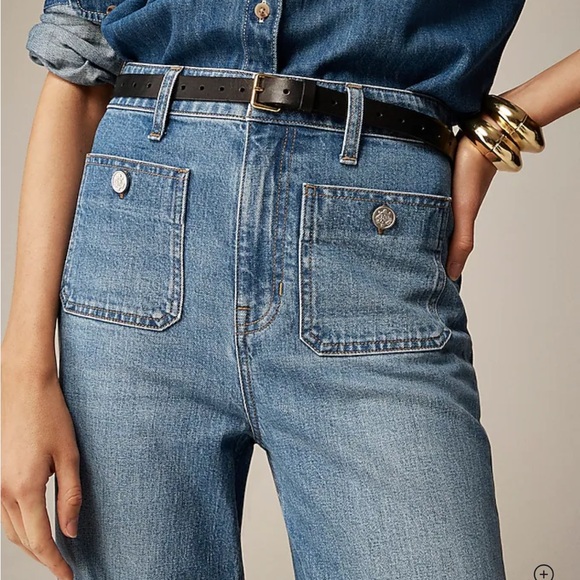 J.Crew High-rise Sailor denim trouser in 1996 semi-stretch 28P - Picture 2 of 13